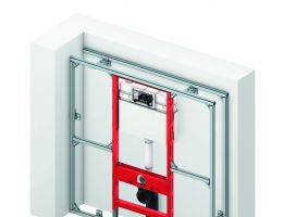 Technologia ukryta w ścianie – uniwersalny stelaż podtynkowy do WC TECEprofil