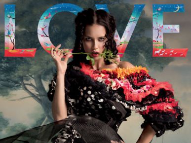 Adriana Lima na okładce LOVE