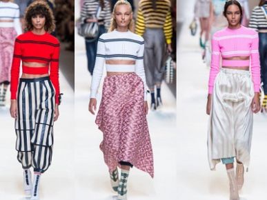 Trendy moda 2017: krótki sweter Fendi z rozcięciem