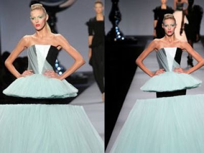 Anja Rubik ucięta w pół na pokazie Viktor&Rolf