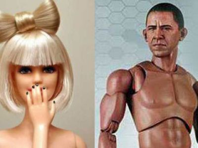 Lalki Lady Gaga i Barack Obama