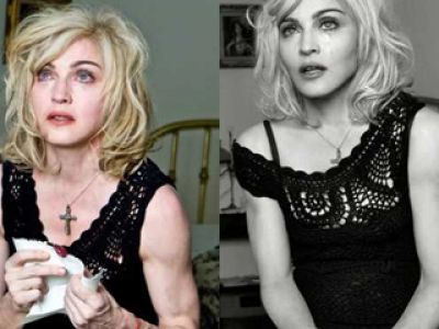 Madonna dzieckiem Photoshopa
