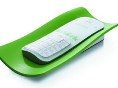 Zielony telefon.