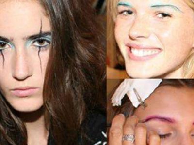 Kolorowe brwi – nowy trend na pokazie Diesel.