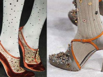 Ozdobne błyszczące legginsy na jesień 2009 / zima 2010