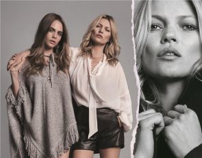 Kate Moss i Cara Delevingne w kampanii Mango