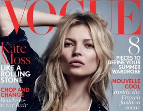 Kate Moss w rockowym stylu