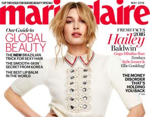 Hailey Baldwin na okładce Marie Claire